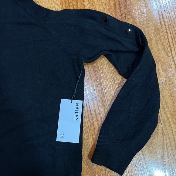 Bailey 44 Women's Kitty Ribbed Turtleneck Sweater Black Size Small - Picture 2 of 7